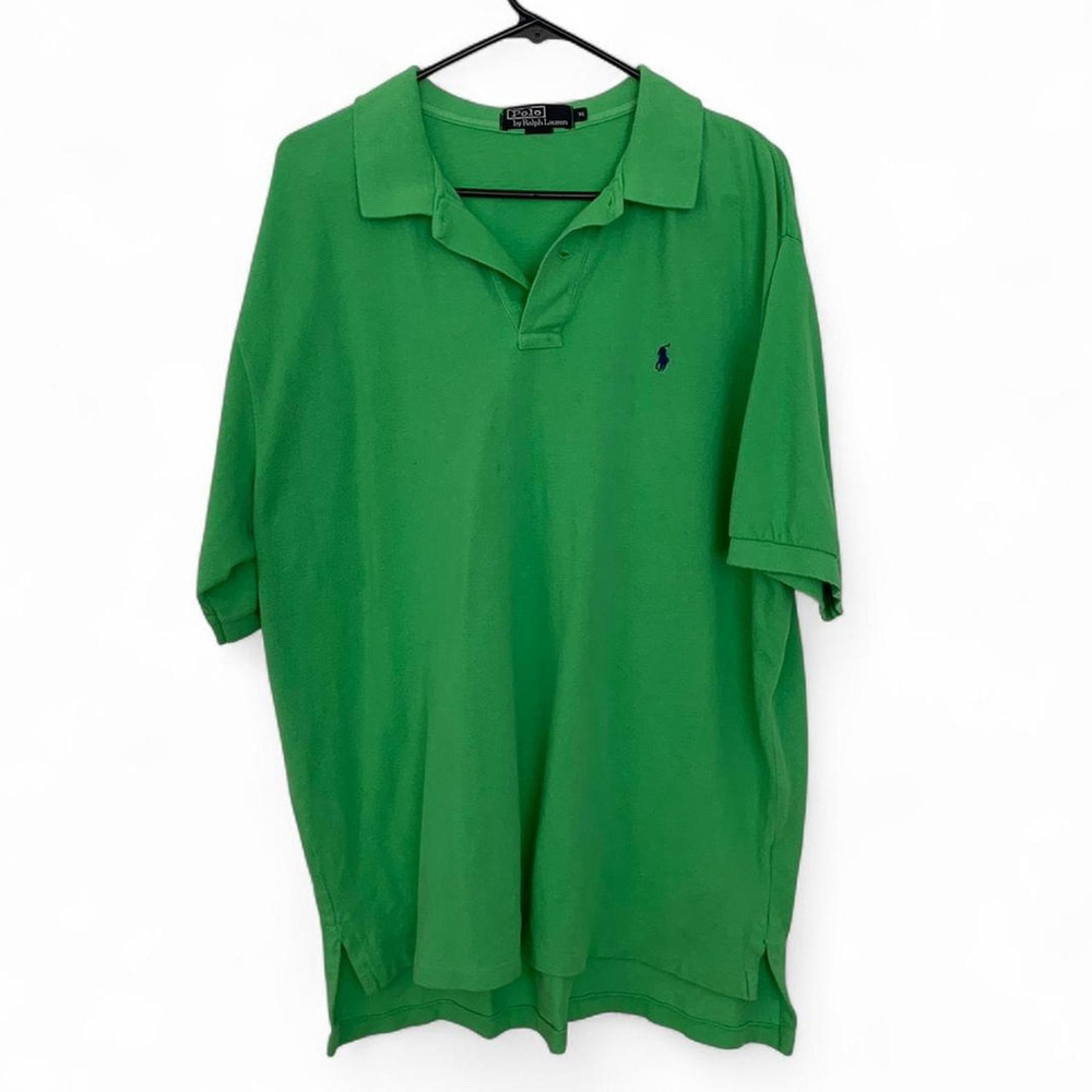y2k Polo by Ralph Lauren Green Polo Short Sleeve Shirt - Size XL